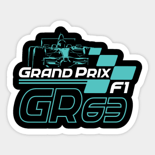 George Russell GR63 Formula One Racing Driver Sticker